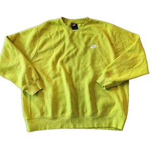 Nike Swoosh Pullover Neongrün Größe XXL Herren Sweatshirt - Bild 1 von 8