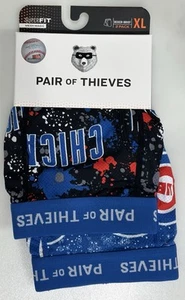 Paquete de 2 calzoncillos boxer XL de malla súper ajustados negros/royales de Chicago Cubs Thieves - Imagen 1 de 2