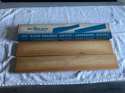 Vintage Ho Try Scale Plain Roadbed #8 Crossover Block #1375 Box Of 6 Nos - Image 1 of 2