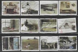 US Sc# 5212a-l ANDREW WYETH ART SET of 12 USED SINGLES OFF PAPER SOUND - Picture 1 of 1