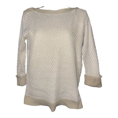 Suéter tejido crema y tostado talla S/M Foto 1 de 4