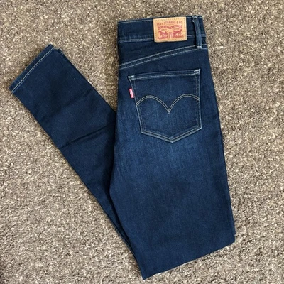 Levi 311 Shaping Skinny 27 Ladies Dark Blue Jeans W27 L32 (measures W28.5 L30) - Image 1 of 4