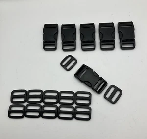 Fibbie per Cinghie 3/4": Set 6 Fibbie a Sgancio Laterale e 12 Pezzi Cursori Tri-Glide - Foto 1 di 7