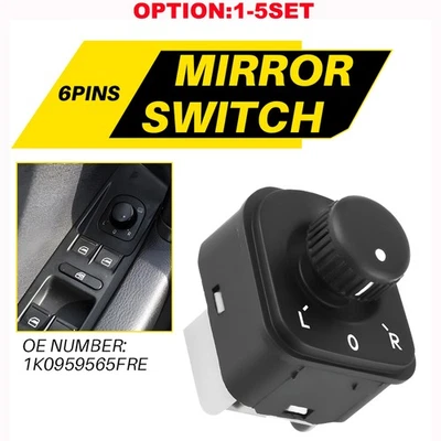Interruptor de control del espejo retrovisor eléctrico para Volkswagen Passat CC 2009-2012 Golf 2006-2007 Foto 1 de 4