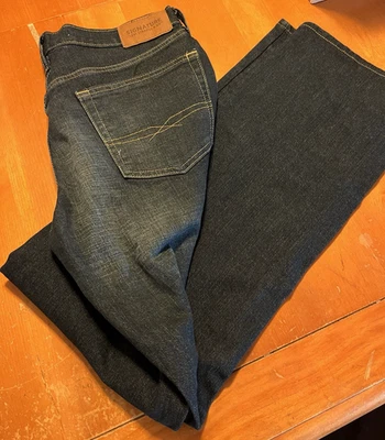 Мужские джинсы Signature Levi Strauss 33x32 синие S61 свободного покроя прямые темная джинсовая ткань - Изображение 1 из 4