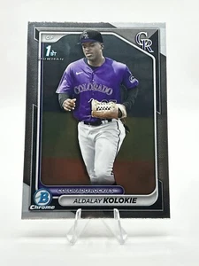 2024 Bowman Chrome 1st #BCP-173 Aldalay Kolokie RC Prospect Rockies - Picture 1 of 2