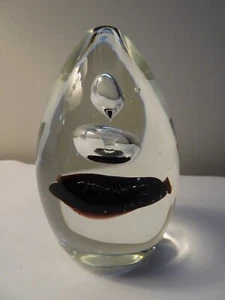 Vintage Suspended Bubbles Kunst Glas Briefbeschwerer - Bild 1 von 4