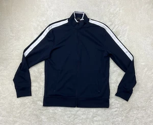 Starter Mens Size M Full Zip Up Long Sleeve Navy Blue Track Jacket  - Picture 1 of 12