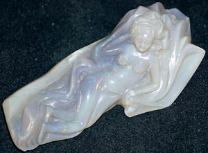 Scultura opale naturale figura di signora nuda grande 300+ carati rara 1 di un genere - Foto 1 di 12