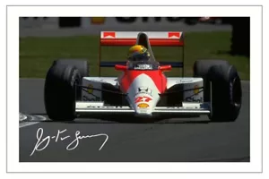 AYRTON SENNA Signed Autograph PHOTO Fan Gift Print FORMULA ONE F1 McLaren - Picture 1 of 1