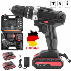 Profi 3in1 Akku-Schlagbohrschrauber 21V Akkuschrauber Set Mit 2x Akku Für Makita - Bild 1 von 13