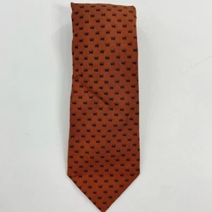 YSL Herren-Seidenkrawatte Burnt Orange Crown Print Zachary’s Atlanta - Bild 1 von 6