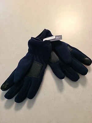 Guantes de invierno de vellón suave para teléfono inteligente GAP para niños talla M color azul marino B6 Foto 1 de 4