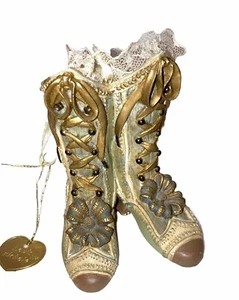 1999 Kurt Adler Louis Nichole XVII Victorian Boots Christmas Tree Ornament - Picture 1 of 4