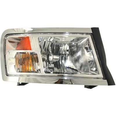 DODGE DAKOTA 2008-2011 RIGHT PASSENGER CHROME HEADLIGHT HEAD LIGHT LAMP W/BULBS - Image 1 of 2