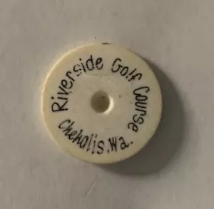 Vintage 70s 80s Riverside Golf Course Fairway Ball Marker Golfer Golfing Vtg - Bild 1 von 3