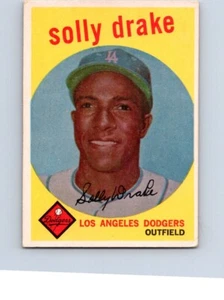VINTAGE BASEBALL 1959 TOPPS CARD LOS ANGELES DODGERS SOLLY DRAKE NO6 - Picture 1 of 2