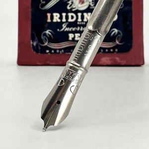 X2 E.S Perry Iridinoid Medium rechtes Reservoir Dip Stift Feder M.R.3 Vintage breiter Rand - Bild 1 von 3