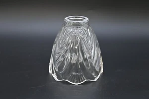 Vintage Clear Glass Pendant Light Embossed Drape Design Lamp Shade 2.25"Fitter - Picture 1 of 7