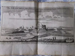 Wasserburg Heldrungen Original Kupferstich 1664 Thüringen Kyffhäuser - Bild 1 von 4