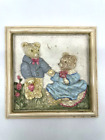 A vintage , ceramic tile / picture wall art  '' Little bears ''  Lucia Olsen