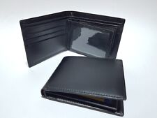 Men's Bifold Leather Wallet With ID Window Credit Card Holder Slim Purse