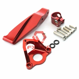For CBR600RR 2007 08 09 10 11-2016 Steering Damper Bracket Mounting Kit Red 1PCS - Picture 1 of 7