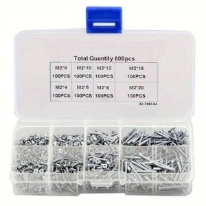 800 PCS Wood Screw Assortment Self Tapping Small Metal Screws - Picture 1 of 5
