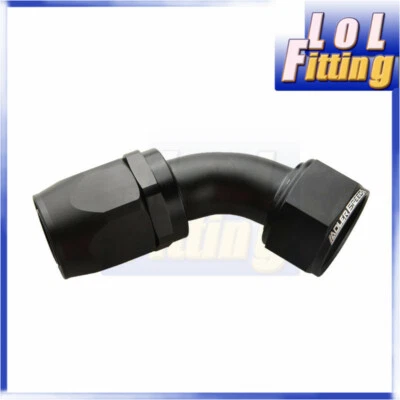 -20 AN 20AN 20AN 45 Degree Swivel Hose End Fitting Adaptor Aluminum Black - Image 1 of 4