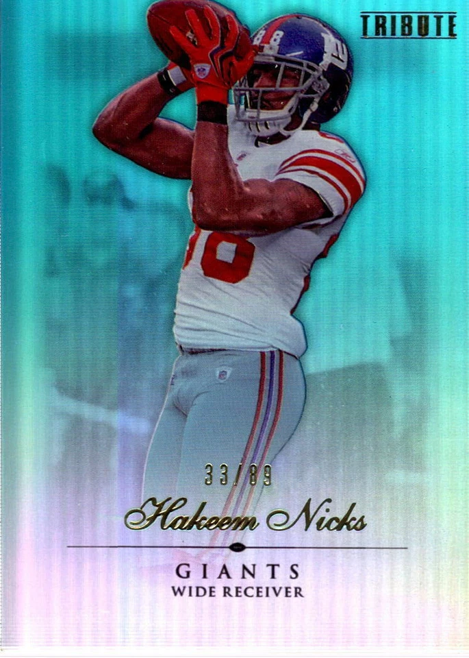 2010 Topps Tribute Blue #68 Hakeem Nicks #/89 AF1960 - Image 1 of 1