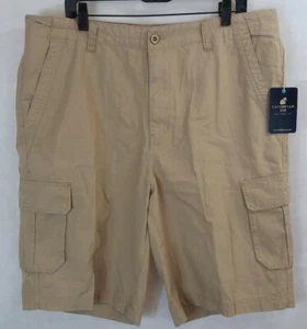 New Caribbean Joe Mens 38 Cargo Shorts khaki nwt - Picture 1 of 12