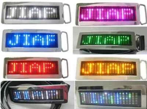 8 Colores Disponibles Programable Hágalo Usted Mismo ScrollingText Cinturón Hebilla Fiesta Hombres y Mujeres - Imagen 1 de 20