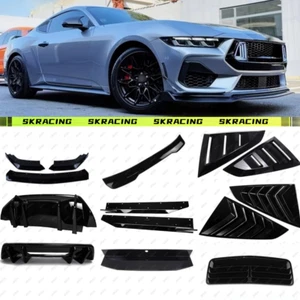 Fit 24+ Ford Mustang Exterior Trim Matte/Gloss Black ABS Carbon Fiber Bodykit - Picture 1 of 85