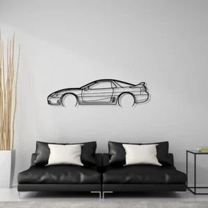 Mitsubishi 3000Gt Wandkunst aus Metall Wandbilder Silhouette Abzeichen 3000 GT - Picture 1 of 6