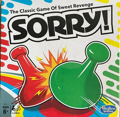 Sorry A Hasbro Board Game Ages 6+ The Classic Game of Sweet Revenge  2-4 Players - Image 1 of 4