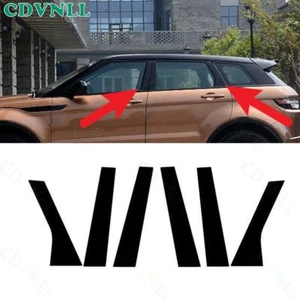 For Range Rover Evoque 2012-19 Gloss Black Window Door BC Pillar Post Cover Trim - Picture 1 of 10