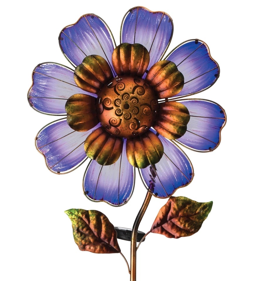 Giant Flower Solar Garden, Yard Stake 15.75"L x 6.5"W x 57"H NEW - Image 1 of 4