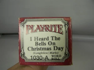 I Heard The Bells On Christmas Day 1030-A Playrite Player Piano Word Roll - 10F - Foto 1 di 4