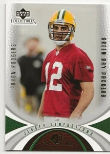 2005 UD JERSEY EDITION #72 AARON RODGERS JERSEY GENERATION (NM-MT TO MINT) - Foto 1 di 3