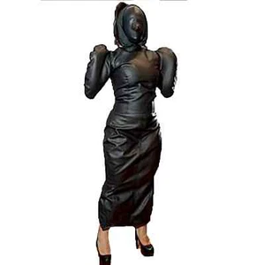 Genuine Leather BDSM Armbinder Bondage Restraint Playsuit Slave Gear Costume - Picture 1 of 9