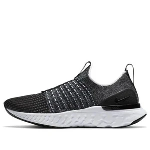 Talla 9.5 Nike React Phantom Run Flyknit 2 Negro Blanco Oreo Mujer CJ0280-002 - Imagen 1 de 8