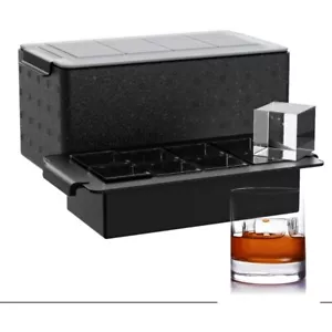 Clear Ice Cube Tray for Whiskey: 2Inch Clear Ice Cube Maker, Silicone Large Ice - Picture 1 of 5