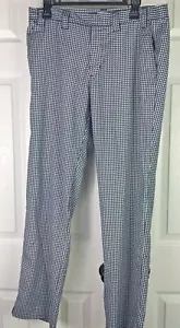 Pantalón de golf para hombre 34 x 32 Adidas negro blanco estampado bandera - Imagen 1 de 6