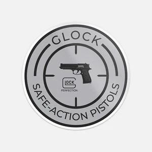 Safe Action Pistol Gun Car Bumper Vinyl Sticker Decal - Picture 1 of 1