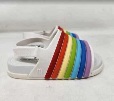 Toddler girl's 6 Mini Melissa rainbow beach slide sandals - Image 1 of 4