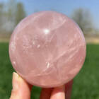 500G Natural Rose Quartz Ball Quartz Crystal Sphere Reiki Crystal Decor Gift
