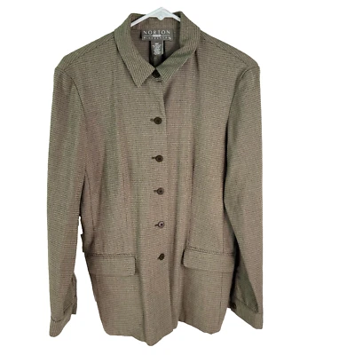 Chaqueta Blazer Norton McNaughton Cuello Botón Delantero Mangas Largas Tostada 10 P Foto 1 de 4