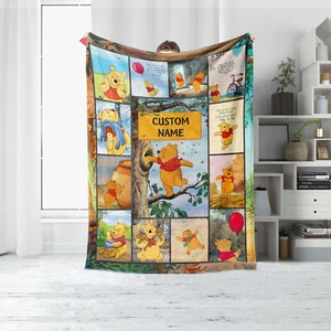 Personalized Emotions Of Pooh Love Pooh Quotes Winnie The Pooh Sofa BLANKET - Picture 1 of 3