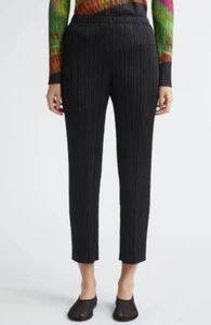 Issey Miyake Pleats Please PP96-JF411 ankle pant size 3 BLACK - Picture 1 of 4