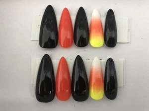 Halloween candy corn press on nails - Picture 1 of 1